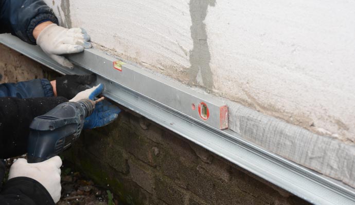 Foundation repair leveling installation