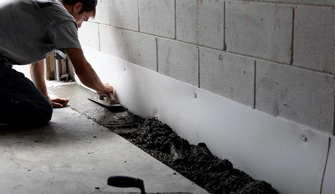 Interior drainage installation service Interior drainage installation service