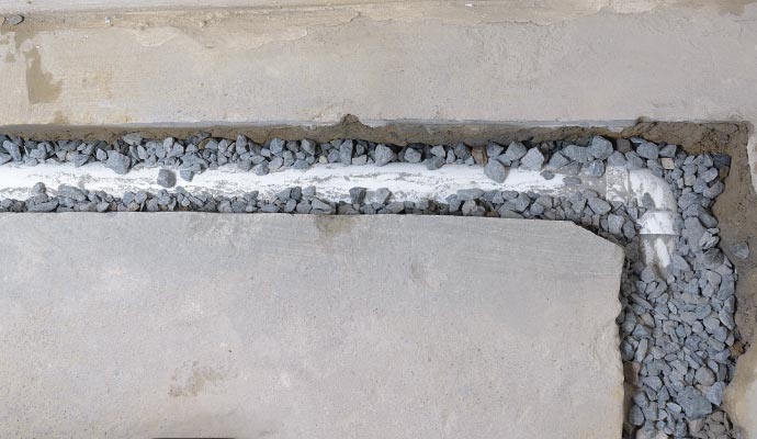 French drain installation process