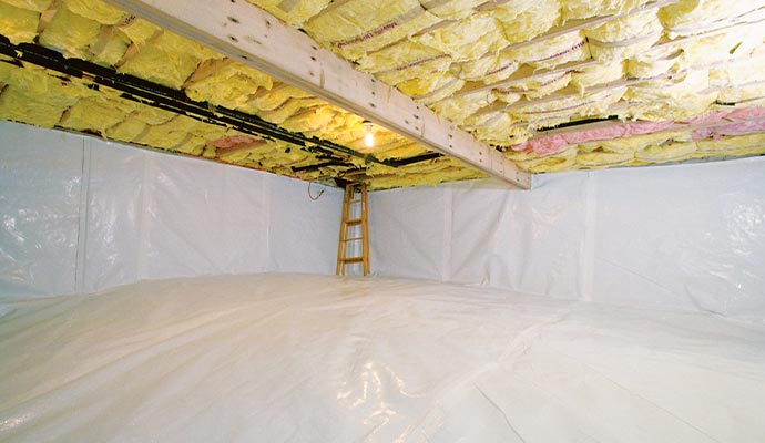 Insulated crawl space