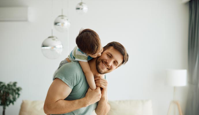 man with kid