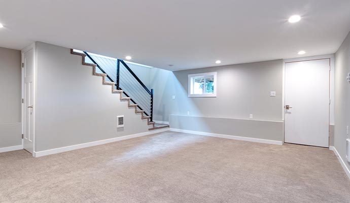 clean basement