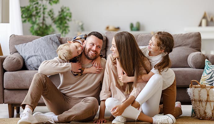 happy family enjoying together