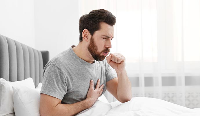 man suffering for moisture issue
