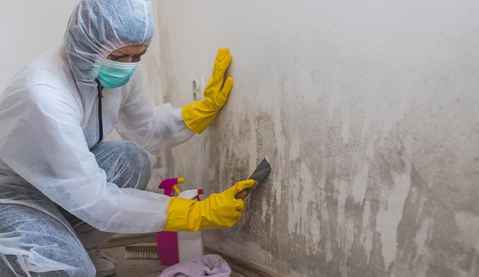 removing mold from wall
